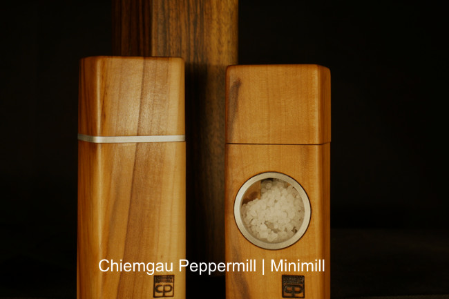 Pfeffermühle Salzmühle Natürlich Minimill - Holz Groß Geschenk Keramikmahlwerk Handarbeit Exclusiv Chiemgau Peppermill