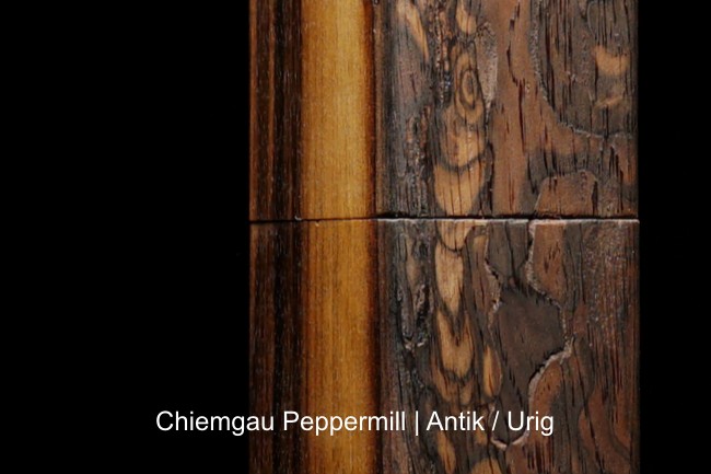 Pfeffermühle Salzmühle Antik Uhrig - Holz Groß Geschenk Keramikmahlwerk Handarbeit Exclusiv Chiemgau Peppermill