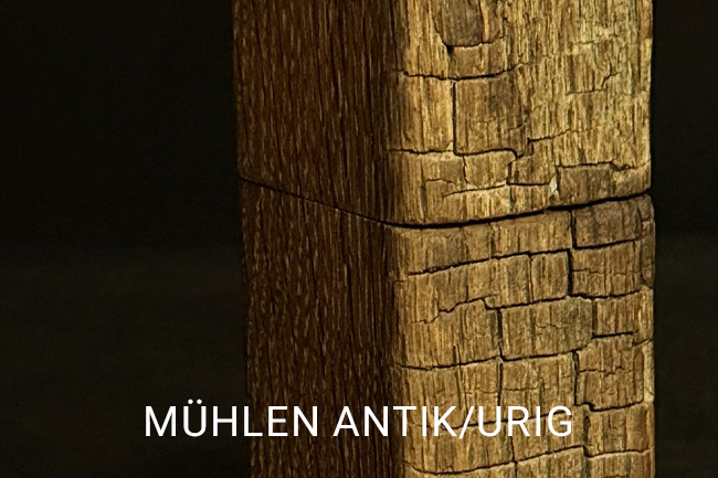 Pfeffermühle Salzmühle Antik Uhrig - Holz Groß Geschenk Keramikmahlwerk Handarbeit Exclusiv Chiemgau Peppermill