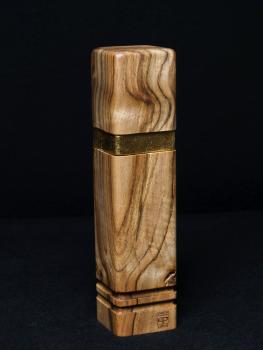 Pfeffermühle Holz Handarbeit Walnuss Gold Urig Rinde - CP1801448