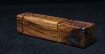 Preview: Pfeffermühle Holz Handarbeit Walnuss Gold Urig Rinde - CP1801453