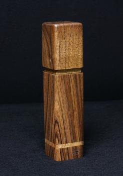 Pfeffermühle Holz Handarbeit Walnuss Gold Urig Rinde - CP1801454