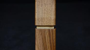 Pfeffermühle Holz Handarbeit Walnuss Gold Urig Rinde - CP1801454