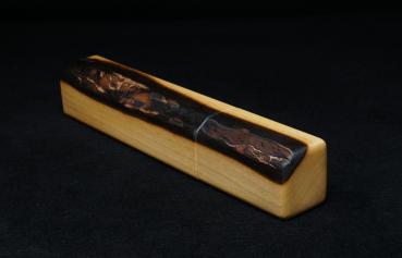 Preview: Pfeffermühle Holz Handarbeit Rinde Urig Walnuss - CP1801527