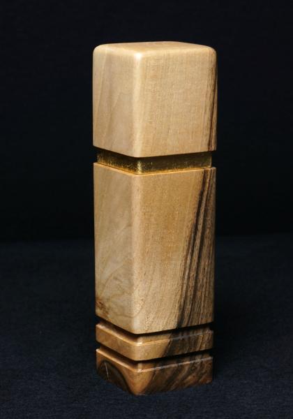 Pfeffermühle Holz Handarbeit Walnuss Gold Urig Rinde - CP1801446