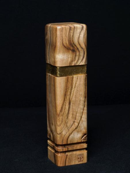 Pfeffermühle Holz Handarbeit Walnuss Gold Urig Rinde - CP1801448