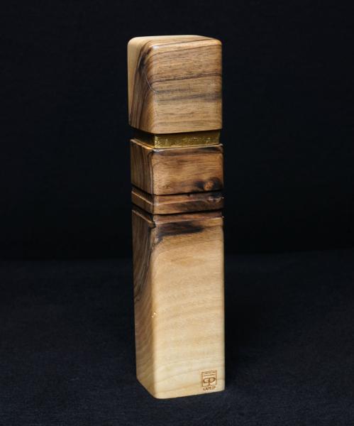 Pfeffermühle Holz Handarbeit Walnuss Gold Urig Rinde - CP1801450