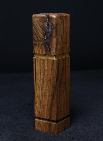 Pfeffermühle Holz Handarbeit Walnuss Gold Urig Rinde - CP1801453