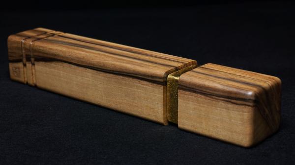 Pfeffermühle Holz Handarbeit Walnuss Gold Urig Rinde - CP1801456